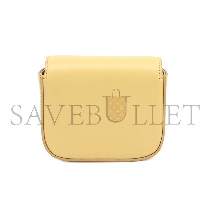 Ce1i*e mini claude in shiny calfskin with gold finish hardware pollen 10i513dpv.11po (12*9.5*4cm)